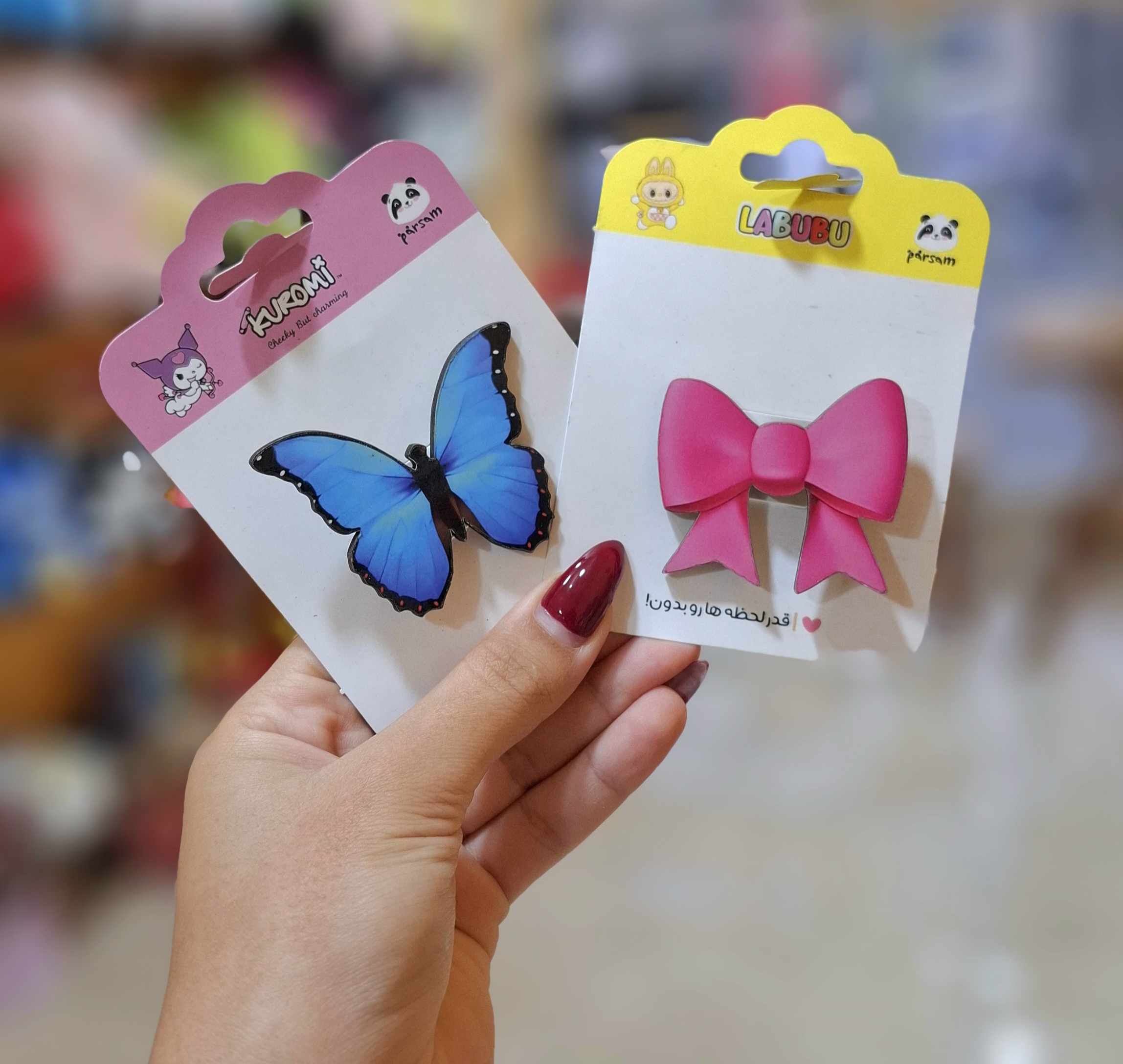 گلسر چوبی طرح ایموجی،ترند و جذاب مول پاپیون 🎀